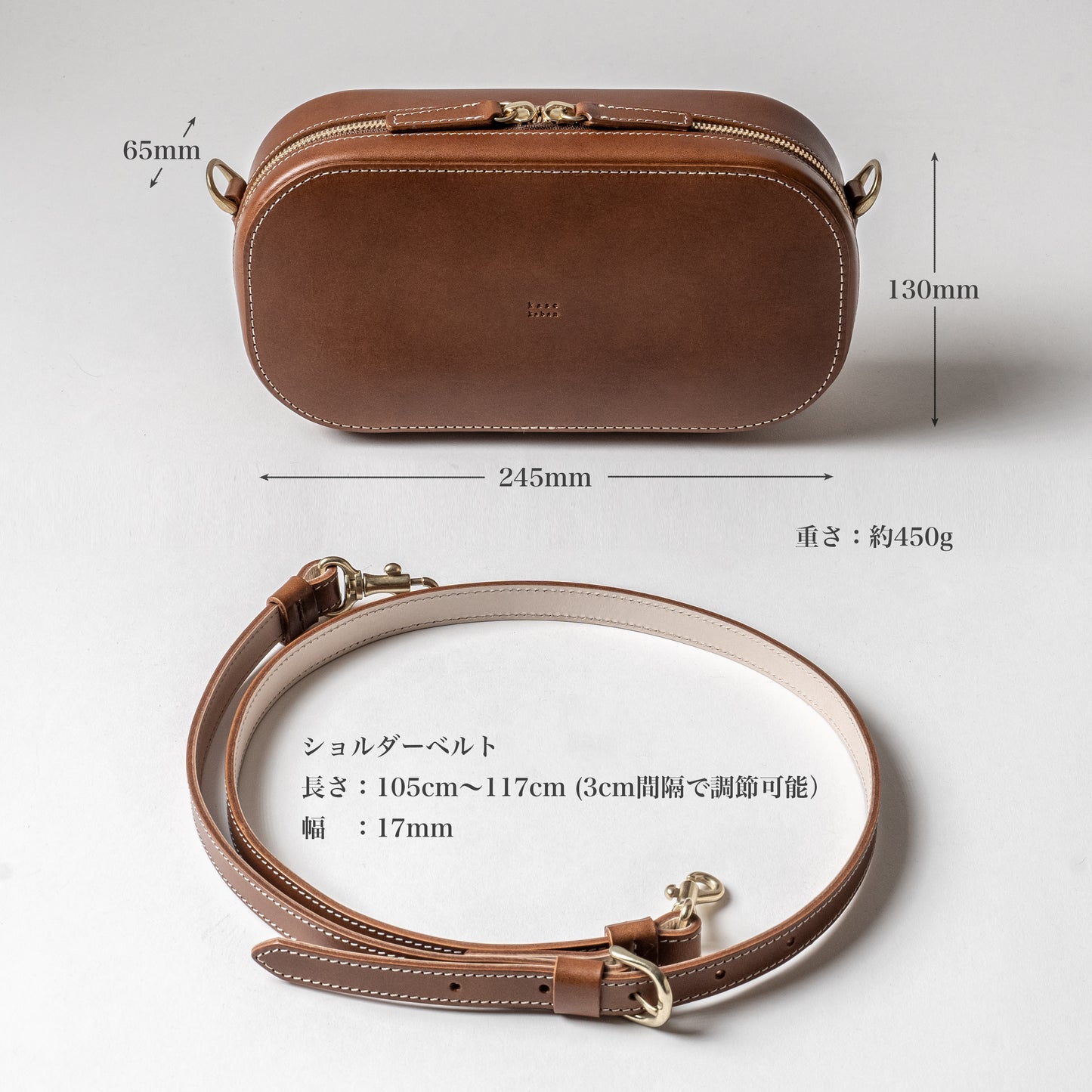 木型でかたちづくるレザーポシェット ブラック