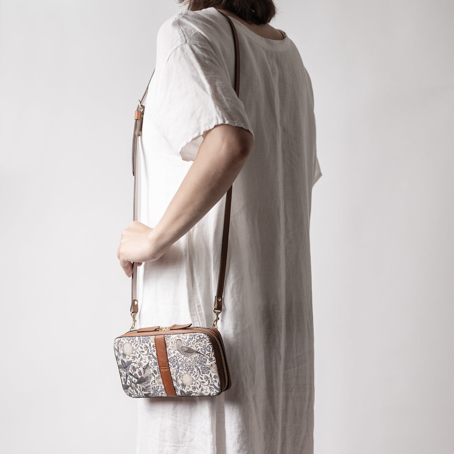 moda fabrics ミニバッグ クラシック ブラウン