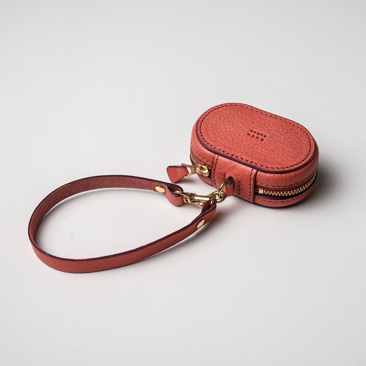 上質な本革ミニケース ピンク