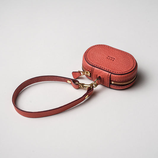 上質な本革ミニケース ピンク