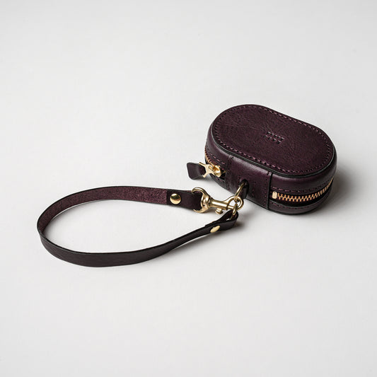 上質な本革ミニケース パープル