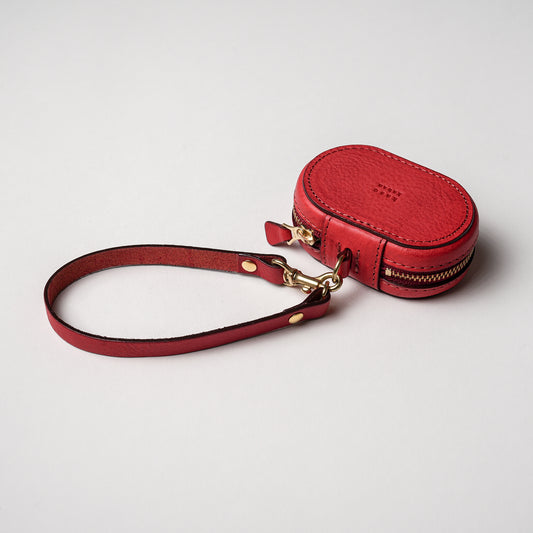 上質な本革ミニケース レッド