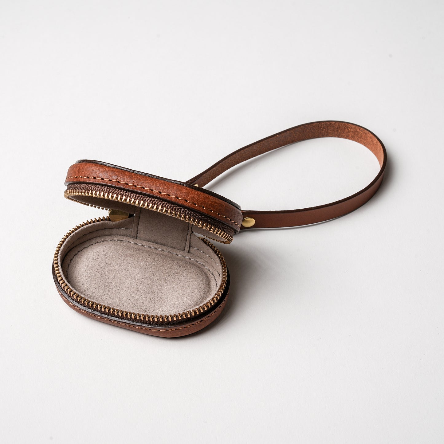 上質な本革ミニケース ブラウン