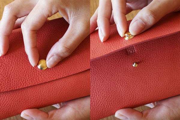 一枚革で仕立てた長財布 ピンク (ラッピング無料) ギフト