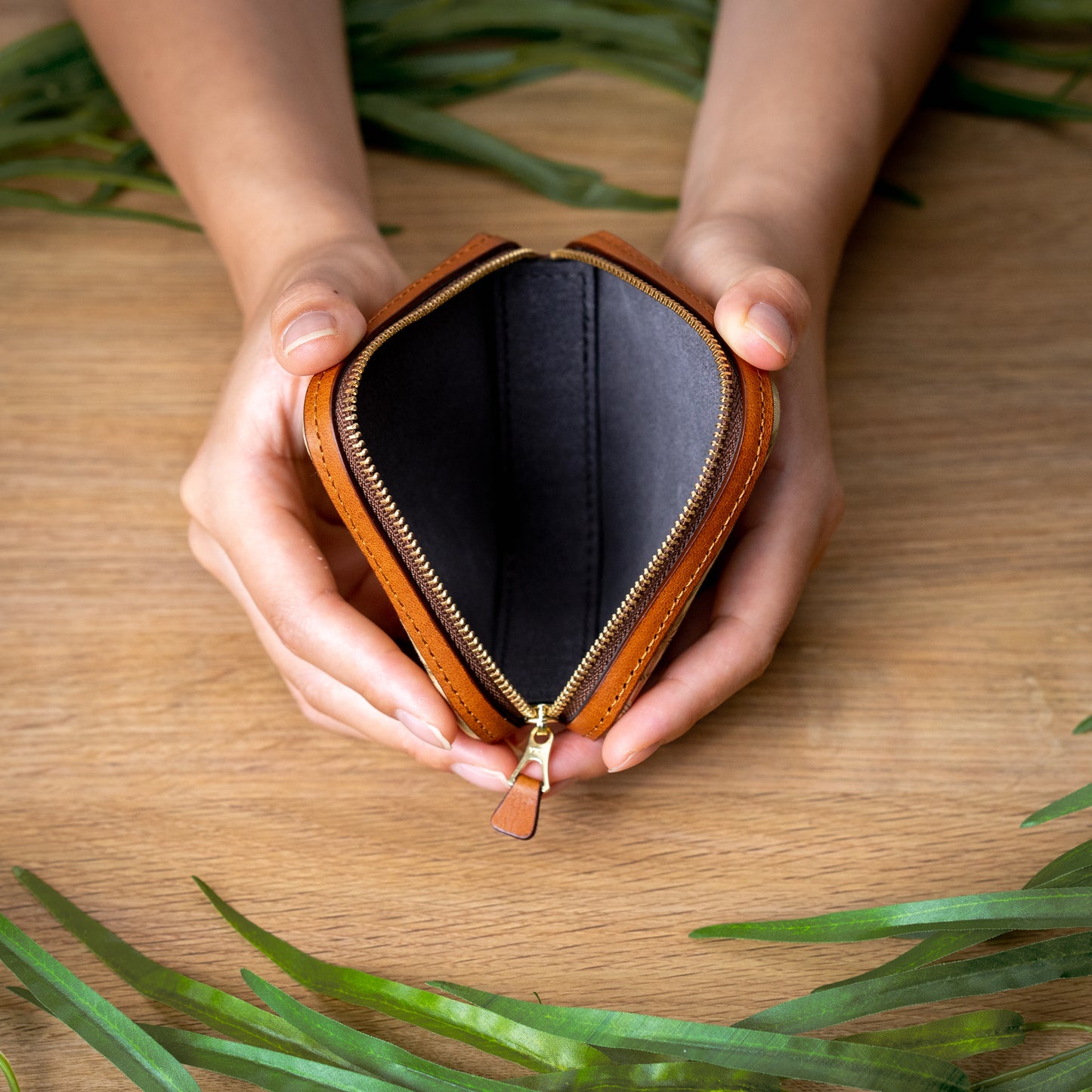 moda fabrics ウィローボウ柄 ミニポーチ