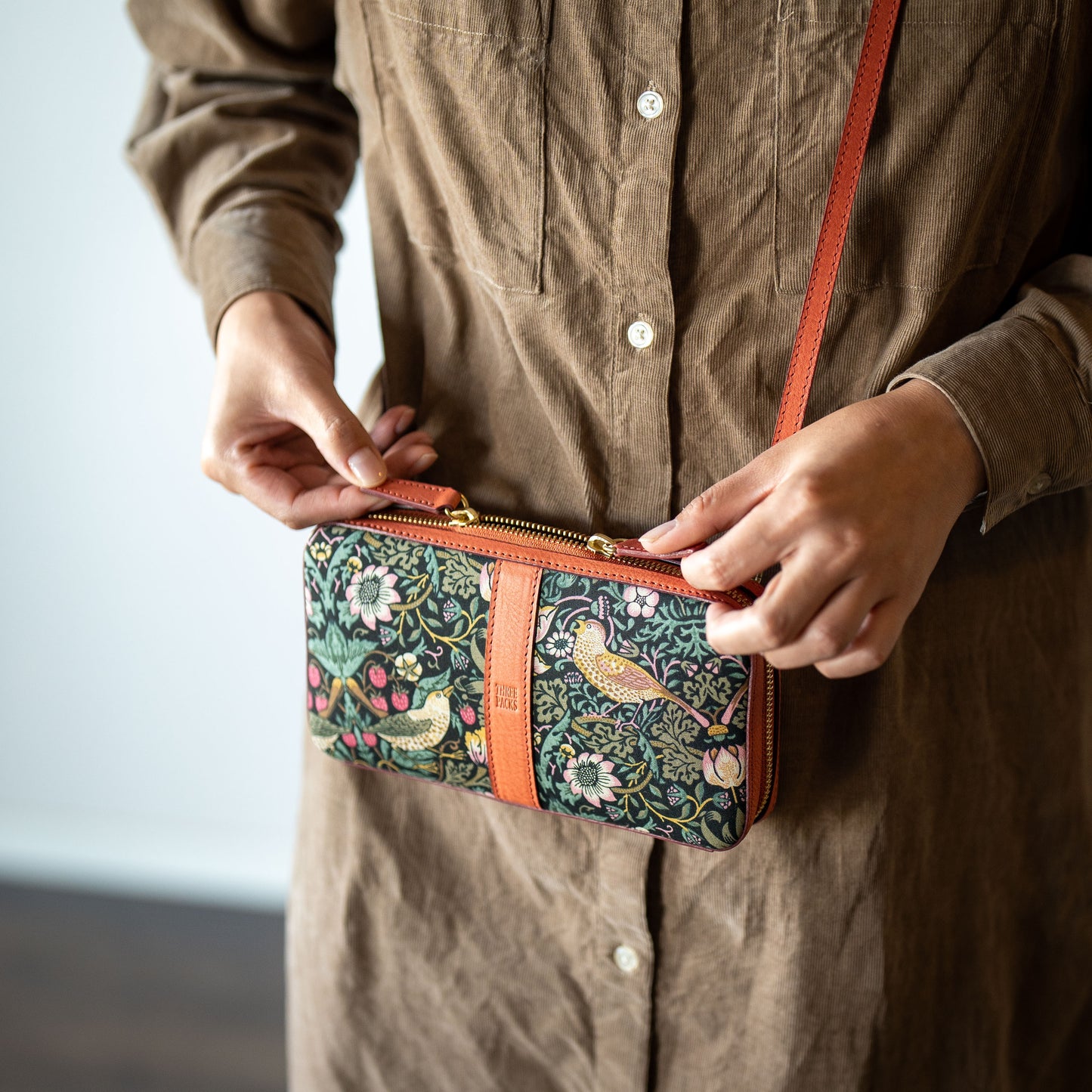 moda fabrics ミニバッグ ピンク