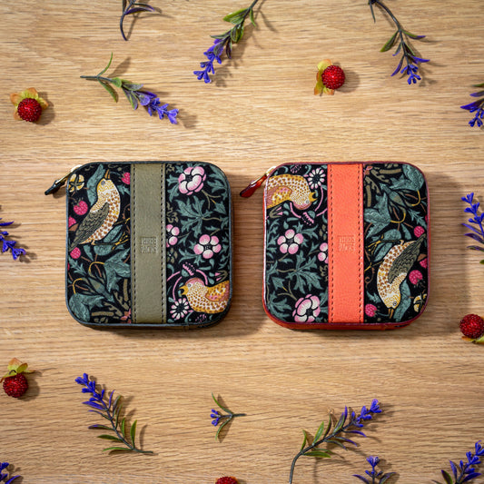 moda fabrics いちご泥棒柄  ミニポーチ