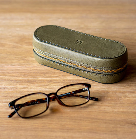 上質な本革メガネケース グリージオ