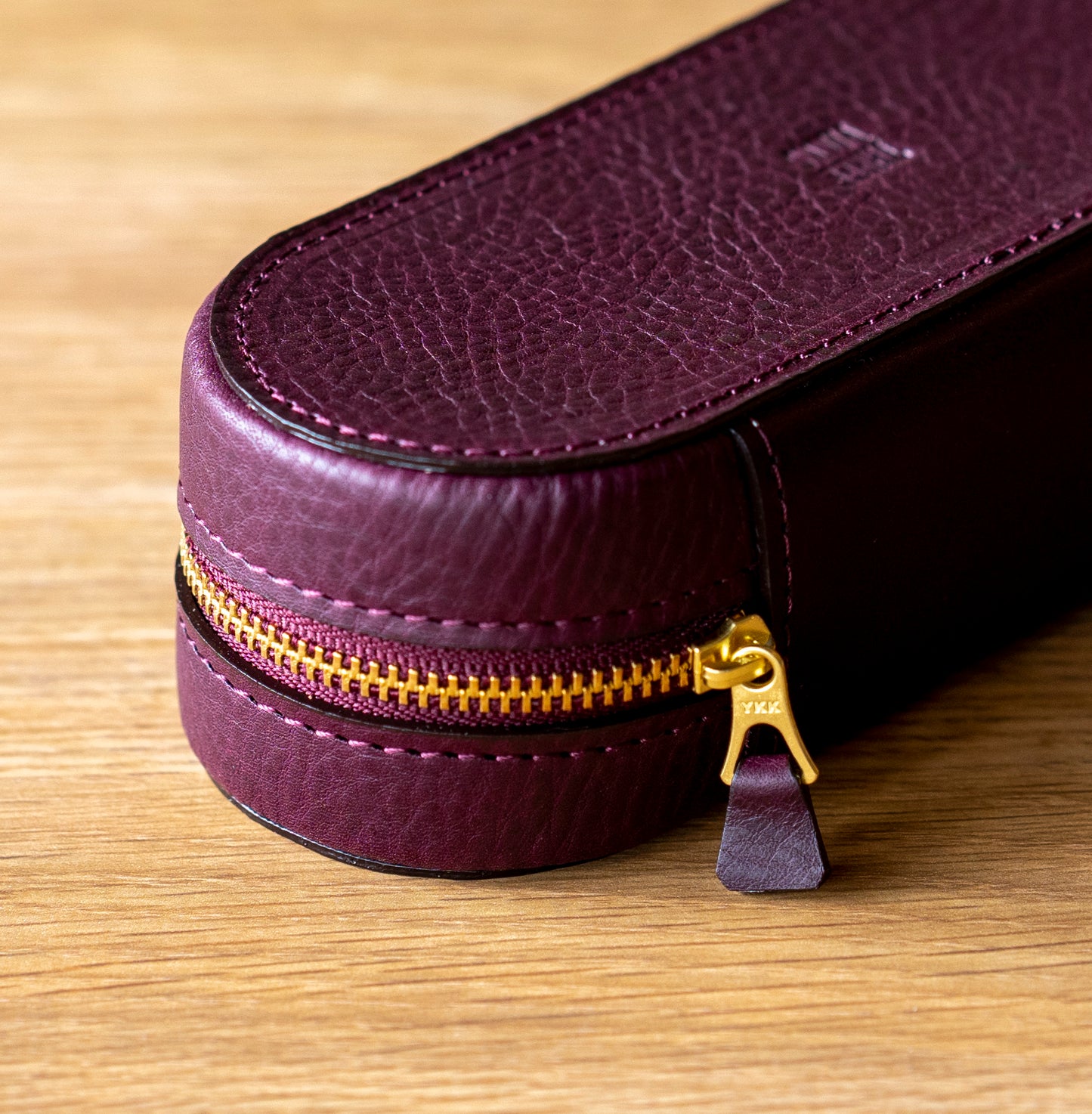 上質な本革メガネケース パープル